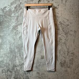 Athleta Rainier High Rise Leggings‎ Size Large Gray Speckled Reflective